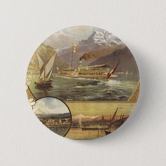Genfer See Travel Button (Vorderseite)