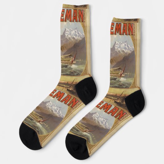 Genfer See Travel Socken (Linkes Detail)