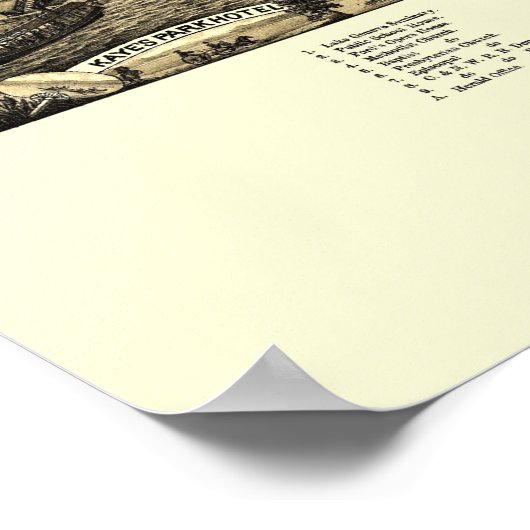 Genfer See, WI Panoramablick - 1882 Poster (Ecke)