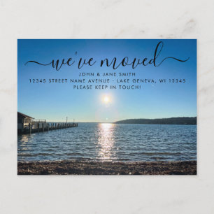 Genfer See Wisconsin Ankündigung Verlegung Postkar