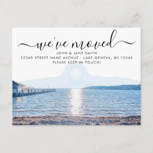 Genfer See Wisconsin Ankündigung Verlegung Postkar