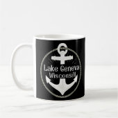 Genfer See Wisconsin Nautical Anchor Kaffeetasse (Links)