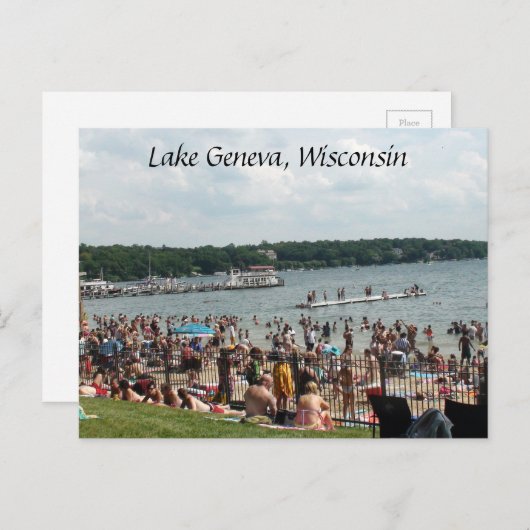 Genfer See, Wisconsin Postcard Postkarte (Vorne/Hinten)