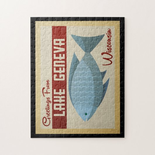 Genfer See Wisconsin Puzzle (Vertikal)