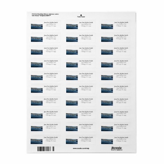 Genfer See Wisconsin Rücksendeadresse (Vorne)