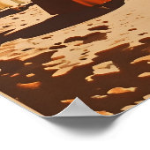 Genfer Seeblick Vintage Poster (Ecke)