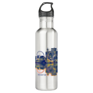 Genfer Skyline Edelstahlflasche