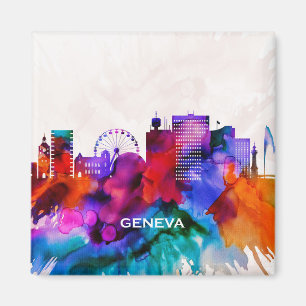 Genfer Skyline Magnet