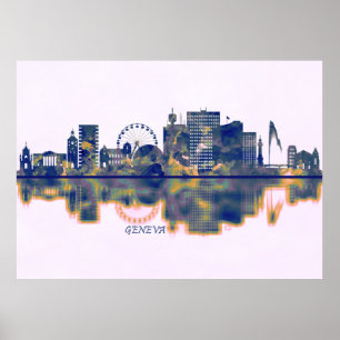 Genfer Skyline Poster