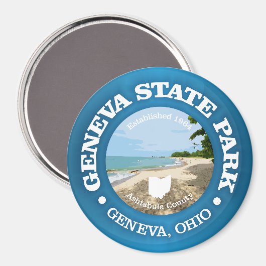 Genfer Staat Park (SP) Magnet (Vorderseite/Rückseite)