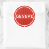 Genfer Stadt-Pride-Emblem – Schweizer Identität Runder Aufkleber (Tasche)
