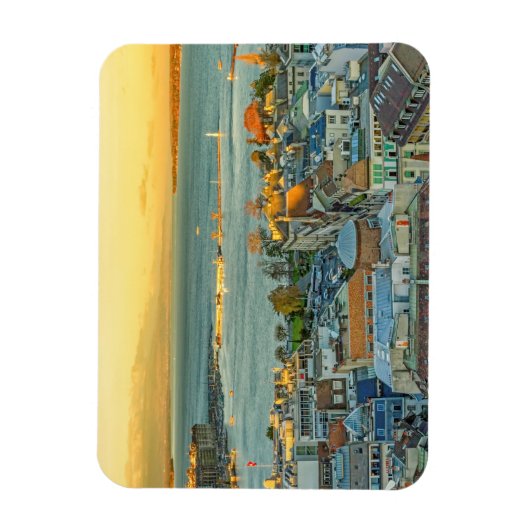 Genfer Stadtansicht, Schweiz Magnet (Vertikal)