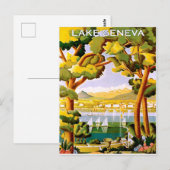 Genfersee Postkarte (Vorne/Hinten)