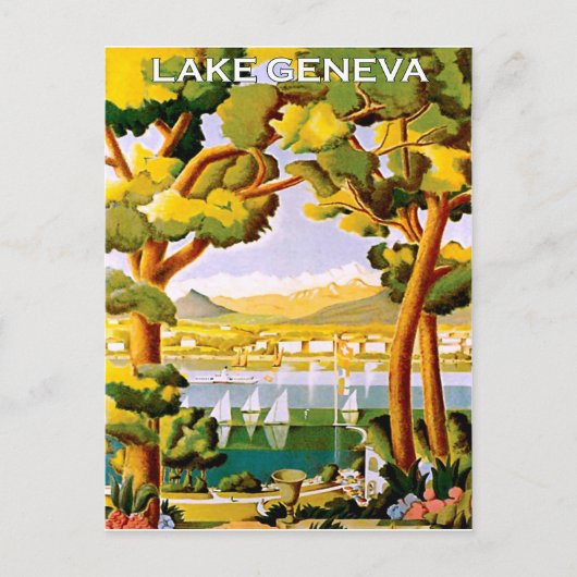 Genfersee Postkarte (Vorderseite)