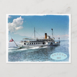 Genfersee Postkarte