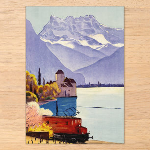 Genfersee Reise Acryleinladungen