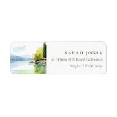 Genfersee Schweiz Aquarell Landschaft Adresse (Vorne)