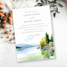 Genfersee Schweiz Aquarell Landschaft Hochzeit
