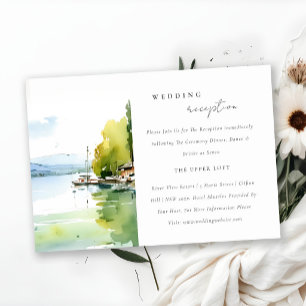 Genfersee Schweiz Landschaft Hochzeitsempfang Begleitkarte