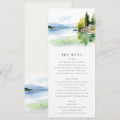 Genfersee Schweiz Landschaft Hochzeitsmenü  Einladung (Vorne/Hinten)