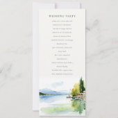 Genfersee Schweiz Landschaft Hochzeitsprogramm Einladung (Rückseite)