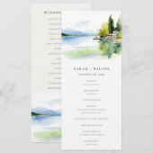 Genfersee Schweiz Landschaft Hochzeitsprogramm Einladung (Vorne/Hinten)