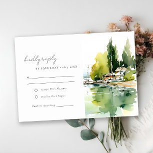 Genfersee Schweiz Landschaft Scape Hochzeit RSVP Karte