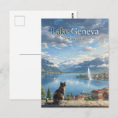 Genfersee Schweiz Postkarte (Vorne/Hinten)