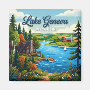 Genfersee Wisconsin Magnet