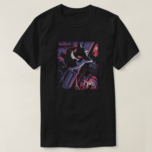 Gengar Haunted Night Illustration T-Shirt (Design vorne)