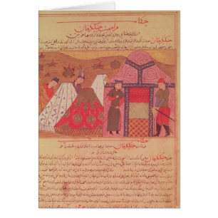 Genghis Khan außerhalb seines Zeltes