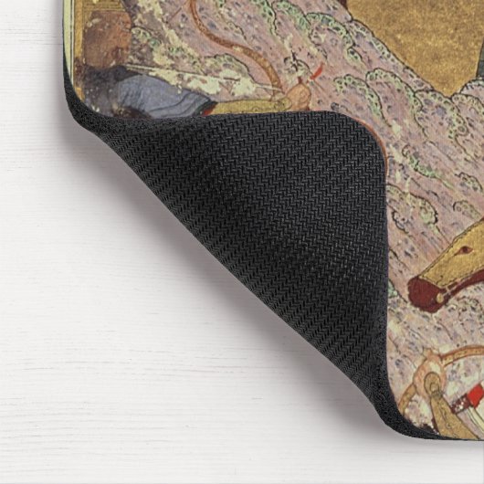 Genghis Khan (c.1162-1227) die Chinesen herein Mousepad (Ecke)