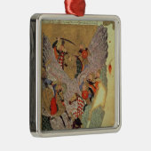 Genghis Khan (c.1162-1227) die Chinesen herein Silbernes Ornament (Rechts)