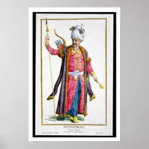 Genghis Khan (c.1162-1227) von 'Receuil DES Estam Poster