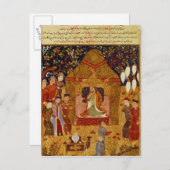 Genghis Khan in seinem Zelt von Rashid al-Din Postkarte (Vorne/Hinten)