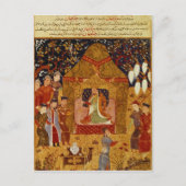 Genghis Khan in seinem Zelt von Rashid al-Din Postkarte (Vorderseite)