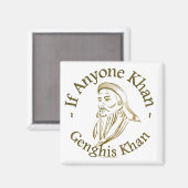 Genghis Khan Magnet (Vorderseite/Rückseite)