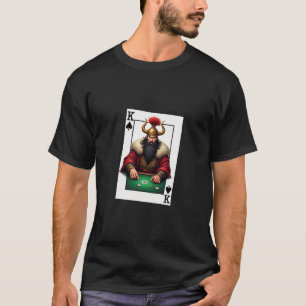 Genghis Khan Mongol King Poker Tournament Style T-Shirt