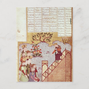 Genghis Khan spricht über eine Gemeinde Postkarte