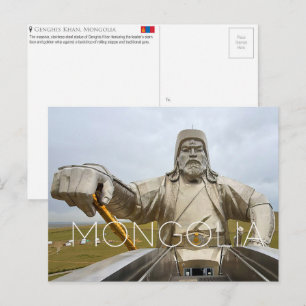 Genghis Khan Statue, Mongolei Reise-Postkarte Postkarte