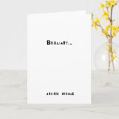 Genial.... Eine weitere Hochzeitskarte (lustig) Karte (Gelbe Blume)