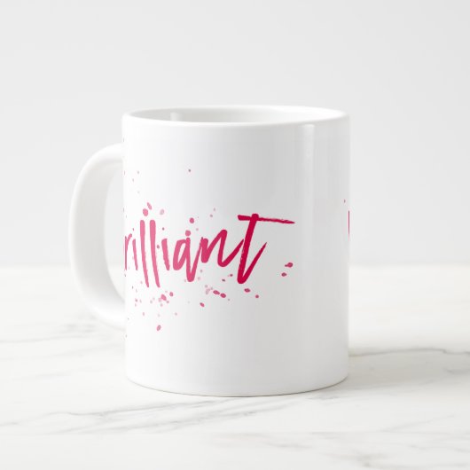 Genial! Roter Splint in jeder Farbe Jumbo-Tasse (Vorderseite Links)