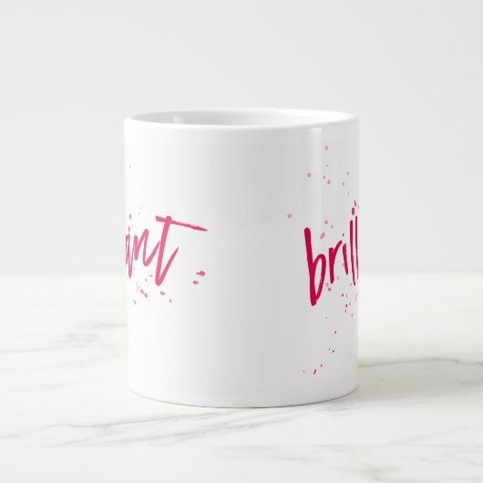 Genial! Roter Splint in jeder Farbe Jumbo-Tasse (Vorderseite)