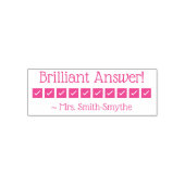 "Geniale Antwort!" Tutor-Stempel Permastempel (Design)