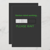 Geniale Geistesarbeit Feiertagskarte (Vorne/Hinten)