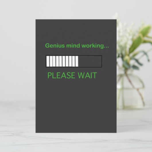 Geniale Geistesarbeit Feiertagskarte (Stehend Vorderseite)