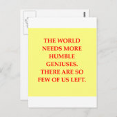 genialer Witz Postkarte (Vorne/Hinten)