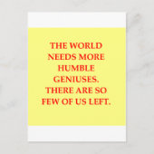 genialer Witz Postkarte (Vorderseite)