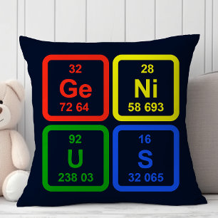 Geniales Periodensystem der Elemente Wissenschafts Kissen