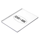 Genie am Arbeits-Logo Notizblock (Linke Seite)